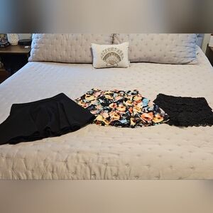 Objex skater skirts 2 and a pair of fun shorts, lot, bundle of 3 pieces
